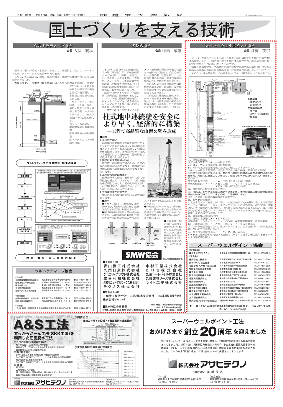 日刊建設工業新聞（４月20日付）